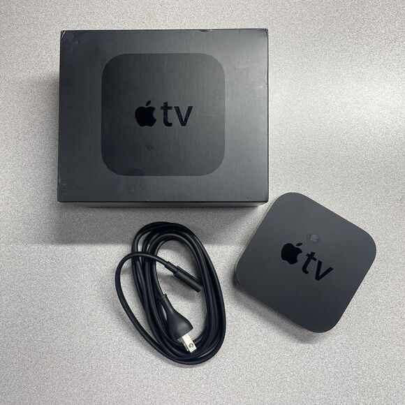 Apple‎ TV 32GB Media Streamer Black (MGY52LL/A) Model A1625 No Remote - Picture 1 of 5